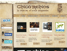 Tablet Screenshot of cincoreinos.com